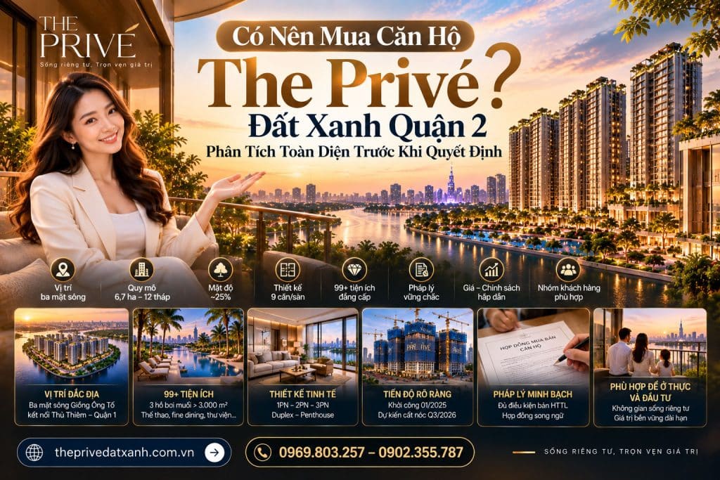 Có Nên Mua Căn Hộ The Privé Đất Xanh Quận 2? Phân Tích Toàn Diện Trước Khi Quyết Định