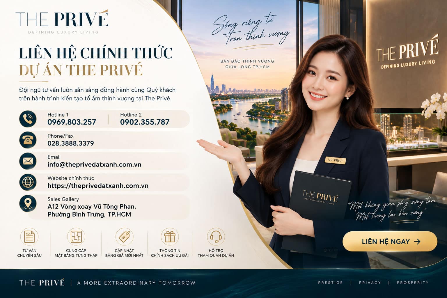 Đăng ký xem nhà mẫu và nhận layout căn hộ The Privé