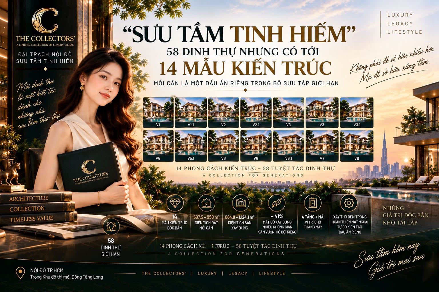“Sưu tầm tinh hiếm” – 58 dinh thự nhưng có tới 14 mẫu kiến trúc