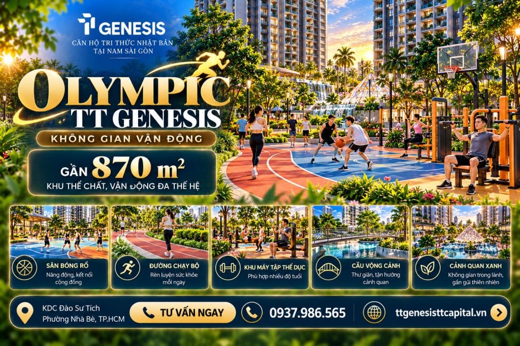 Olympic TT Genesis – Không gian vận động gần 870 m²
