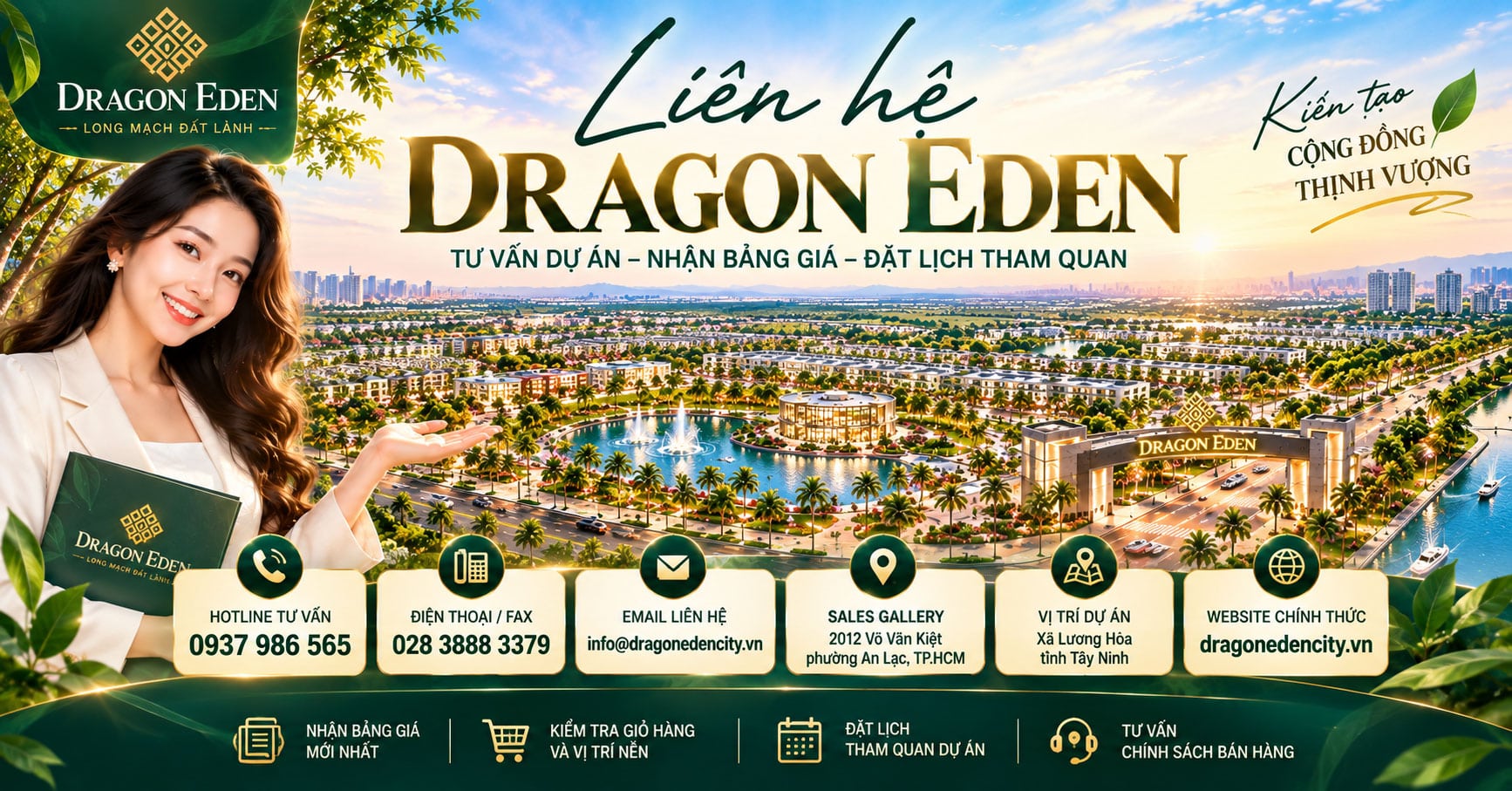 Thông tin liên hệ dự án Dragon Eden City